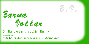 barna vollar business card