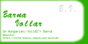 barna vollar business card